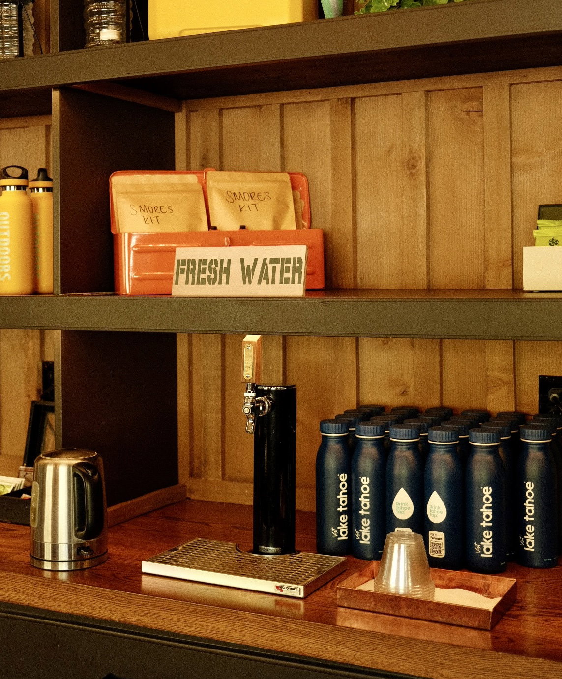 use local resources artesian water and refillable water bottle station at station house inn