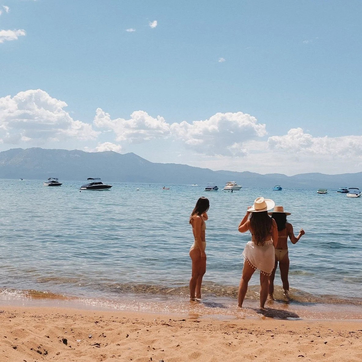 Private Lakeside Beach access with clear water near Station House Inn in South Lake Tahoe