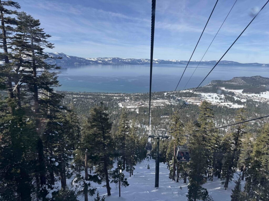 view from heavenly gondola winter