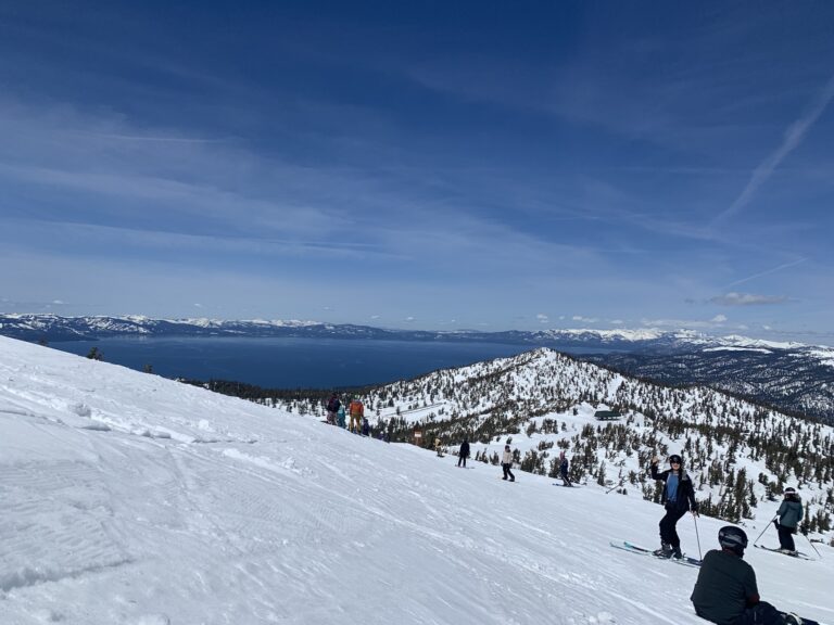 skiing in lake tahoe winter