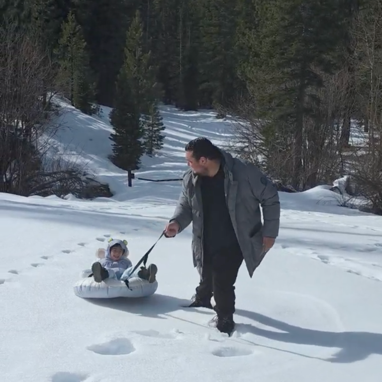 fun tubing in the snow in tahoe